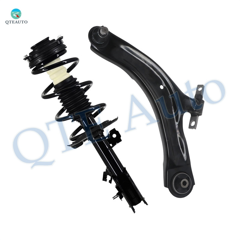 PM Auto Front Left Lower Control Arm Ball Joint-Quick Complete Strut-Coil Spring Assembly For 2008-2012 Nissan Rogue FWD