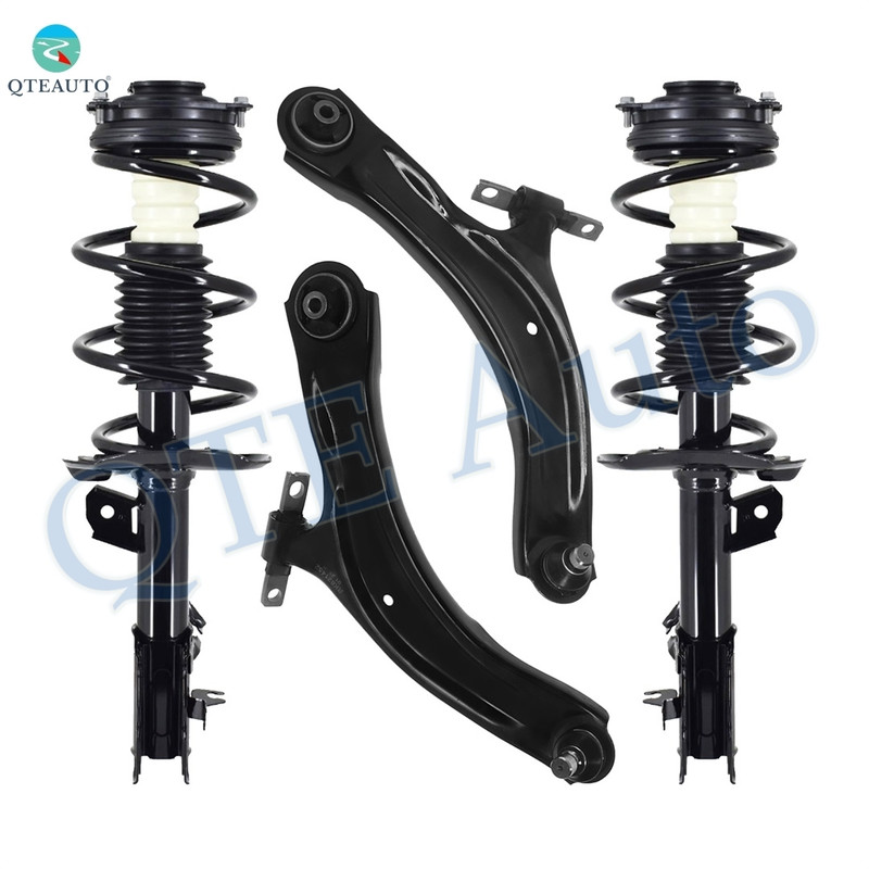PM Auto Set of 4 Front Lower Control Arm Ball Joint-Quick Complete Strut-Coil Spring Assembly For 2008-2012 Nissan Rogue AWD