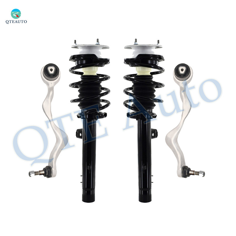 Set of 4 Front Lower Forward Control Arm Ball Joint-Quick Complete Strut-Coil Spring Assembly For 2012 2013 BMW 135I Convertible