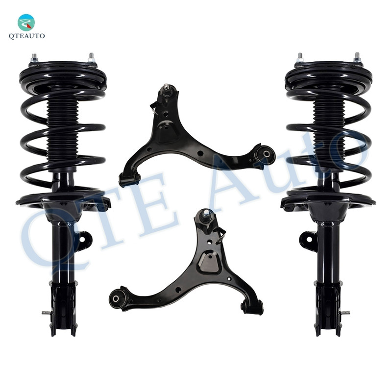 Set of 4 Front Lower Control Arm Ball Joint-Quick Complete Strut-Coil Spring Assembly For 2007-2009 Hyundai Santa FE