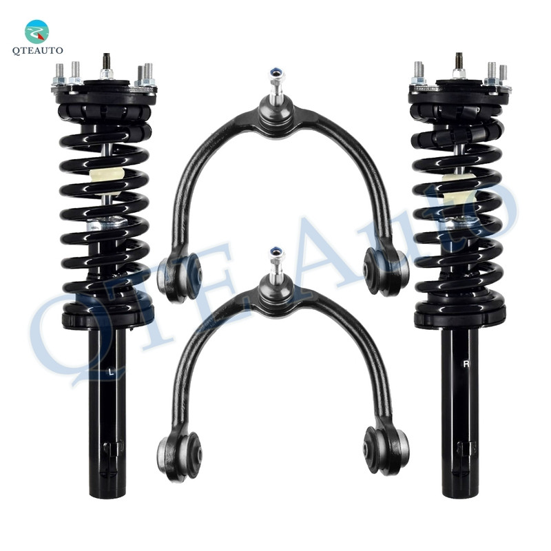 Set of 4 Front Upper Control Arm Ball Joint-Quick Complete Strut-Coil Spring Assembly For 2006-2010 Jeep Commander