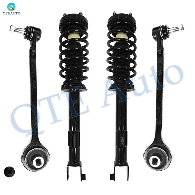 Set of 4 Front Lower Forward Control Arm Ball Joint-Quick Complete Strut-Coil Spring Assembly For 2009 2010 Dodge Challenger SE w/High Performance Suspension