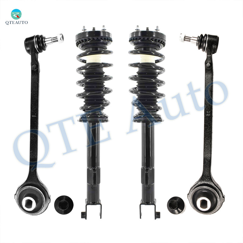Set of 4 Front Lower Forward Control Arm Ball Joint-Quick Complete Strut-Coil Spring Assembly For 2009 2010 Dodge Challenger SE w/High Performance Suspension