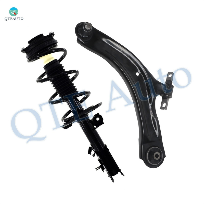 PM Auto Front Left Lower Control Arm Ball Joint-Quick Complete Strut-Coil Spring Assembly For 2014 2015 Nissan Rogue Select
