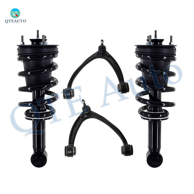Set of 4 Front Upper Control Arm Ball Joint-Quick Complete Strut-Coil Spring Assembly For 2014-2016 GMC Sierra 1500