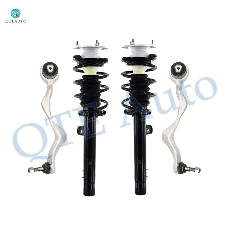 Set of 4 Front Lower Forward Control Arm Ball Joint-Quick Complete Strut-Coil Spring Assembly For 2008-2011 BMW 135I Coupe