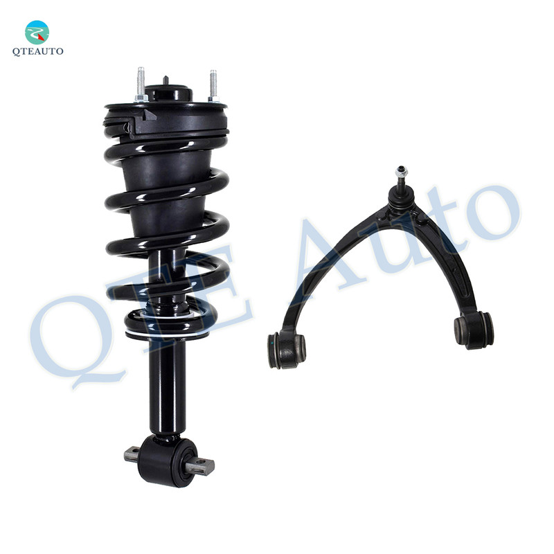 Front Left Upper Control Arm Ball Joint-Quick Complete Strut-Coil Spring Assembly For 2007-2014 GMC Yukon XL 1500 Adjustable Camber Degree