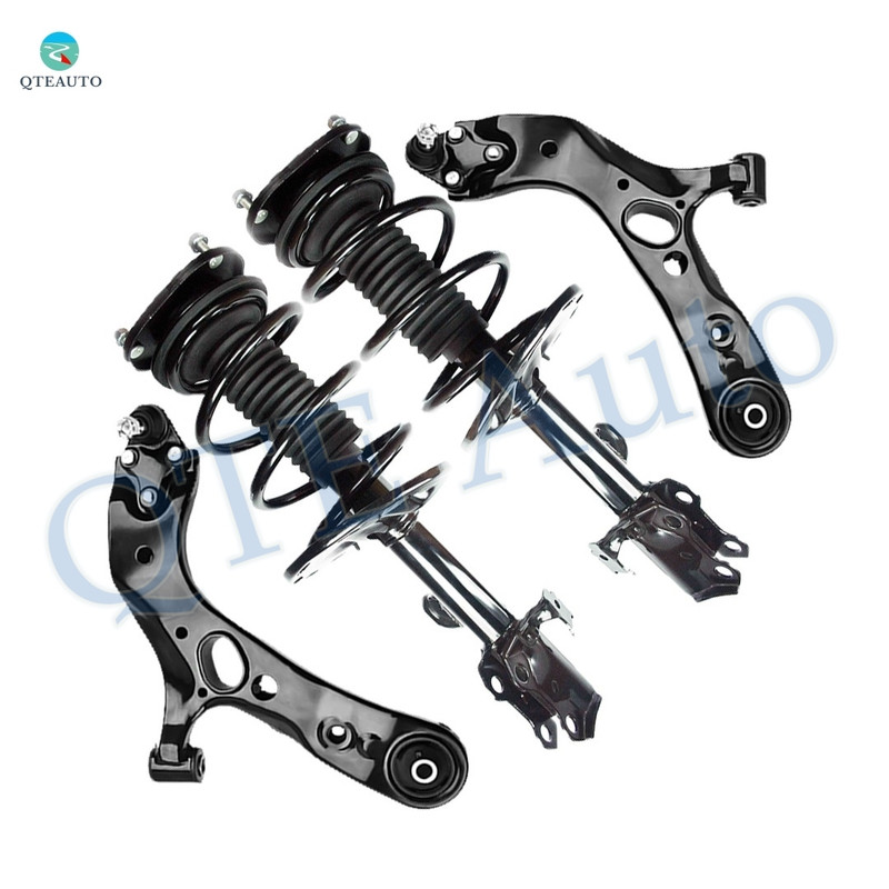 Set of 4 Front Lower Control Arm Ball Joint-Quick Complete Strut-Coil Spring Assembly For 2013-2018 Toyota RAV4