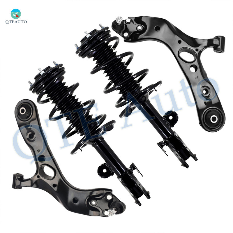Set of 4 Front Lower Control Arm Ball Joint-Quick Complete Strut-Coil Spring Assembly For 2013-2018 Toyota RAV4