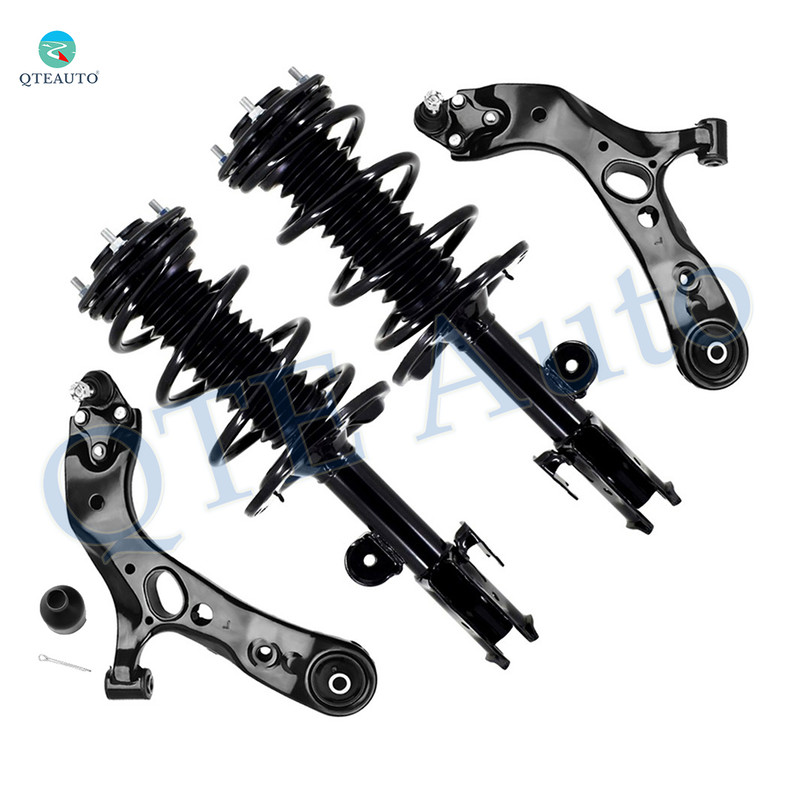 Set of 4 Front Lower Control Arm Ball Joint-Quick Complete Strut-Coil Spring Assembly For 2015-2021 Lexus NX300H