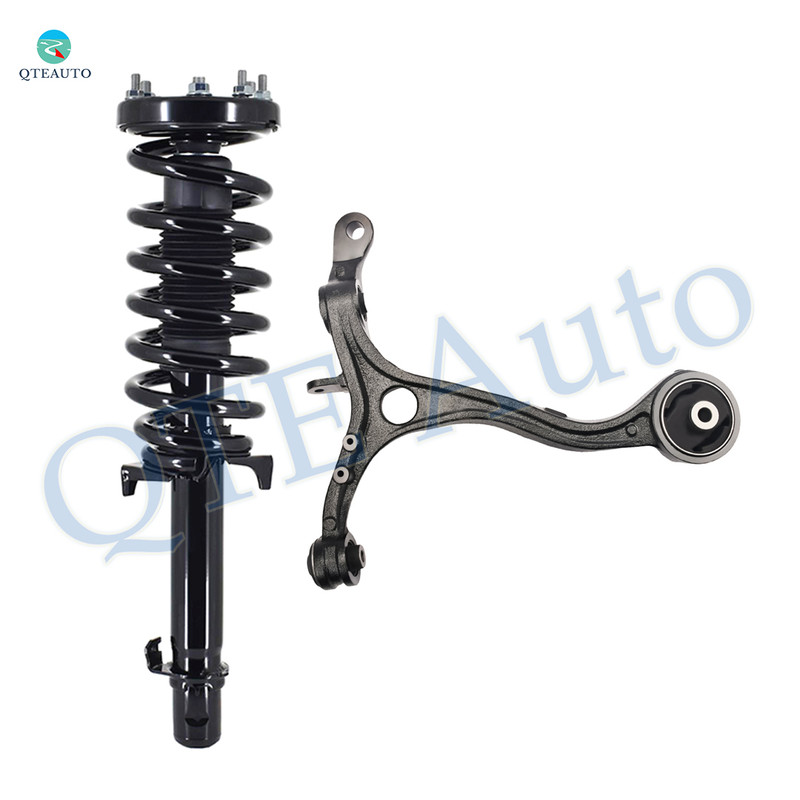 Front Left Lower Control Arm-Quick Complete Strut-Coil Spring Assembly For 2008-2012 Honda Accord V6