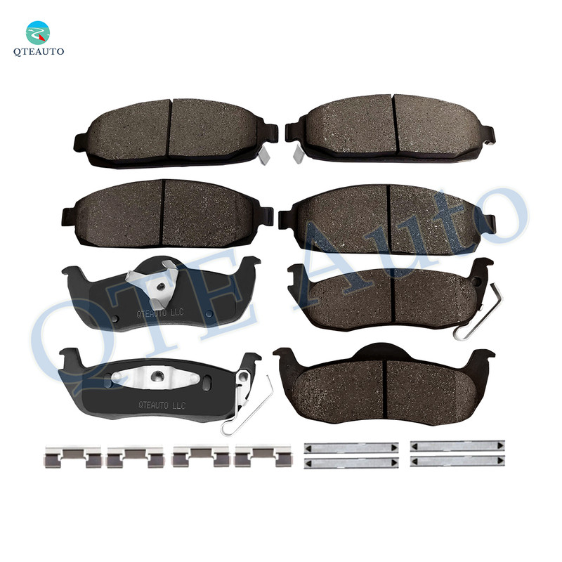 Set of 8 Front-Rear Ceramic Brake Pad Kit For 2005-2010 Jeep Grand Cherokee
