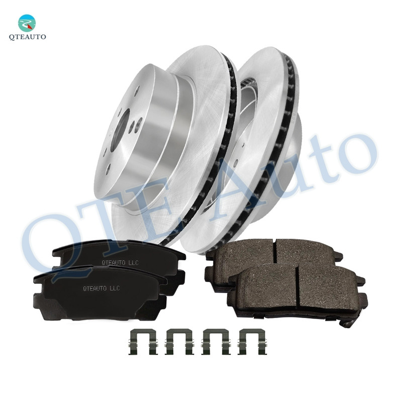 Set of 6 Rear 303mm Disc Brake Rotors-Ceramic Brake Pad kit For 2010-2017 Chevrolet Equinox