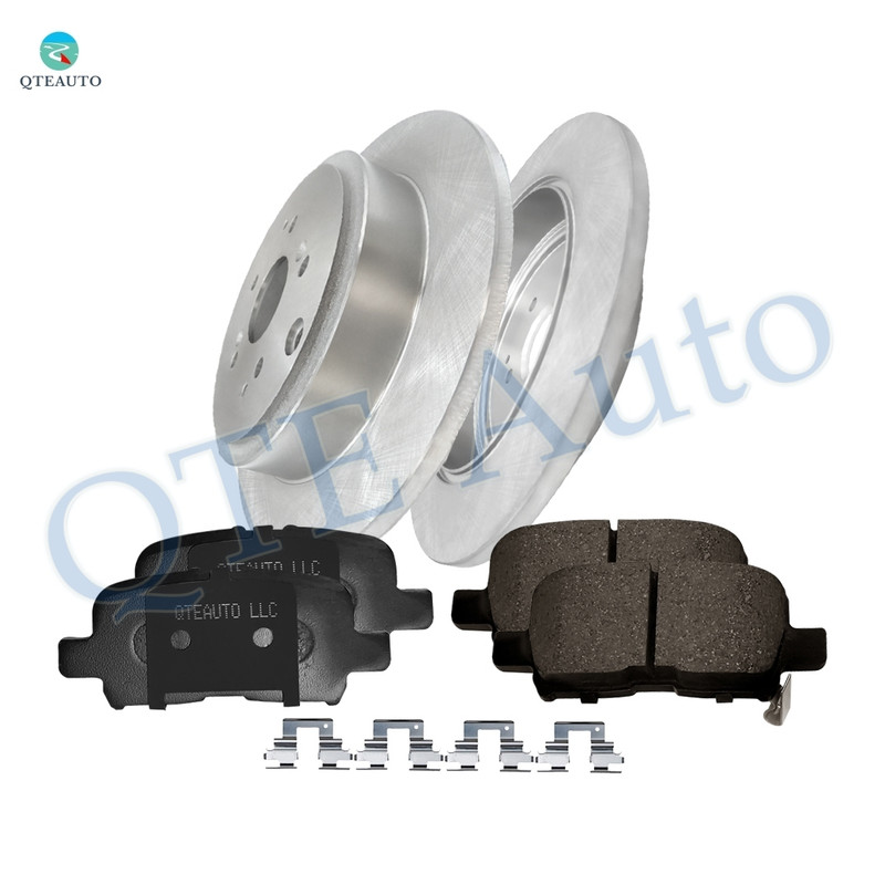 Set of 6 Rear Disc Brake Rotors-Ceramic Brake Pad kit For 2003-2008 Honda Pilot
