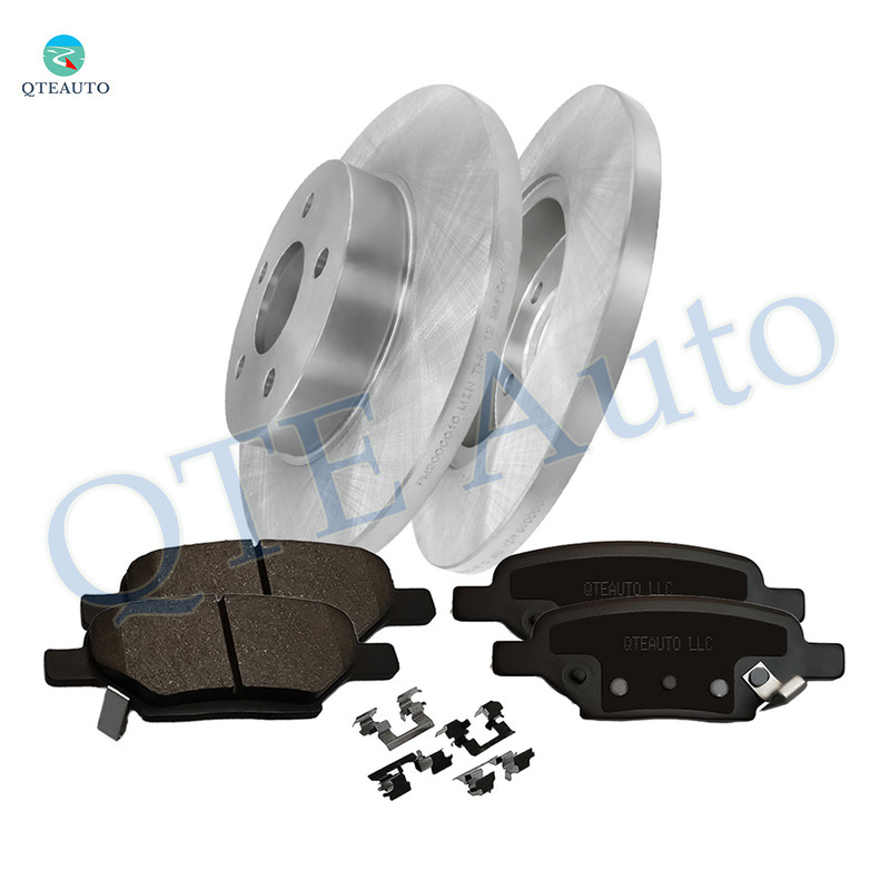 Set of 6 Rear 270mm Disc Brake Rotors-Ceramic Brake Pad kit For 2004-2006 2008-2012 Chevrolet Malibu