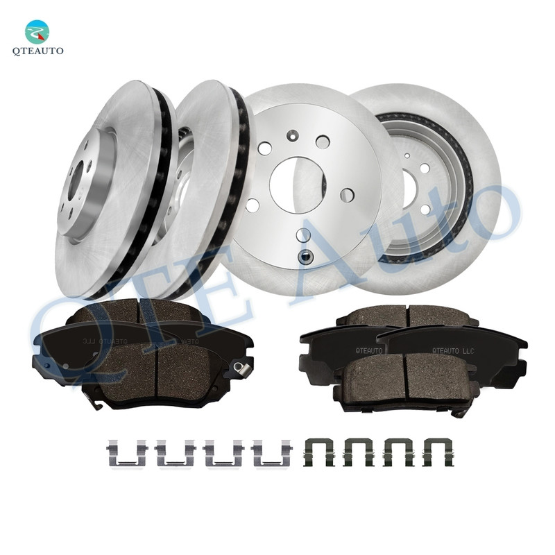 Set of 12 Front 321mm-Rear 303mm Disc Brake Rotors-Ceramic Brake Pad kit For 2010-2017 GMC Terrain