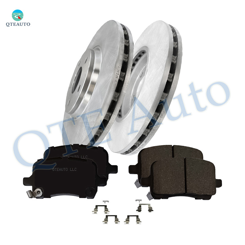Set 6 Front 296mm Disc Brake Rotors-Ceramic Brake Pad kit For 2005-2007 Chevrolet Cobalt SS