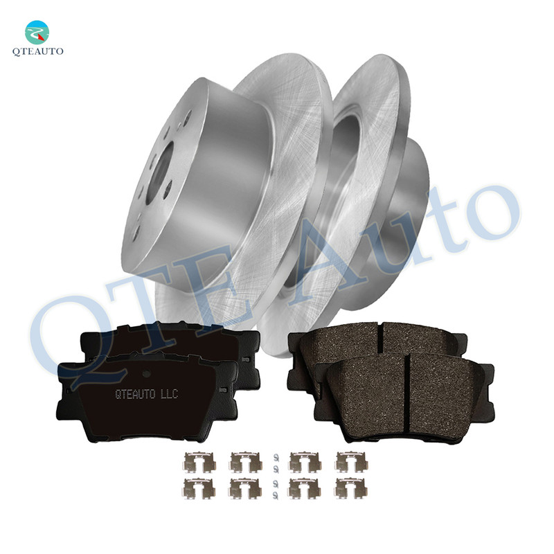 Set of 6 Rear 281mm Disc Brake Rotors-Ceramic Brake Pad kit For 2013-2018 Toyota Avalon