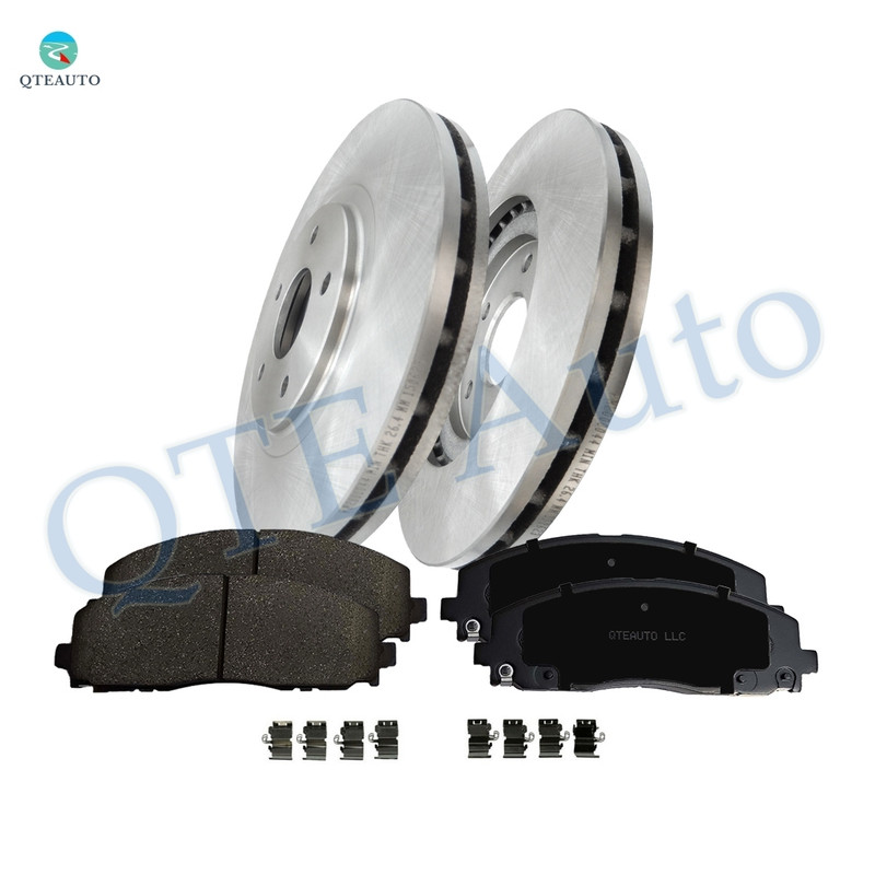 Set of 6 Front 330mm Disc Brake Rotors-Ceramic Brake Pad kit For 2012-2015 Ram C/V