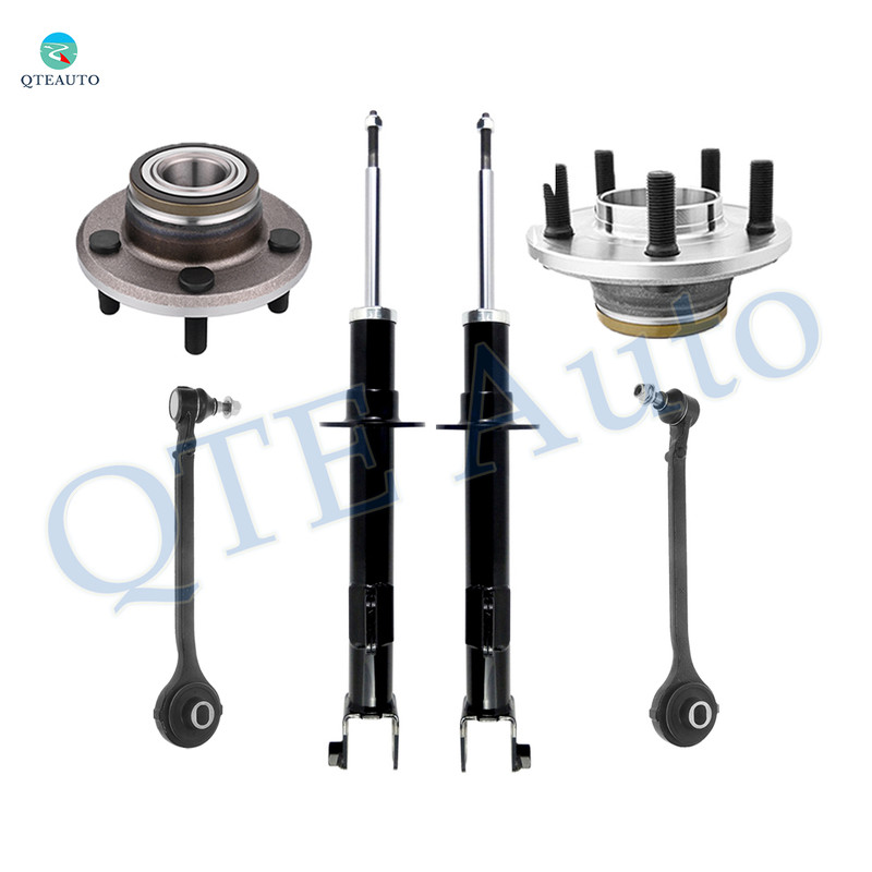 Set of 6 Front Lower Forward Control Arm Ball Joint-Wheel Hub Bearing Assembly-Suspension Strut Assembly For 2009 2010 Dodge Challenger w/ Performance Suspension