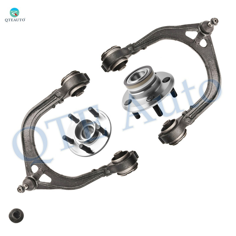 Set of 4 Front Upper Control Arm Ball Joint-Wheel Hub Bearing Assembly For 2005-2008 Chrysler 300