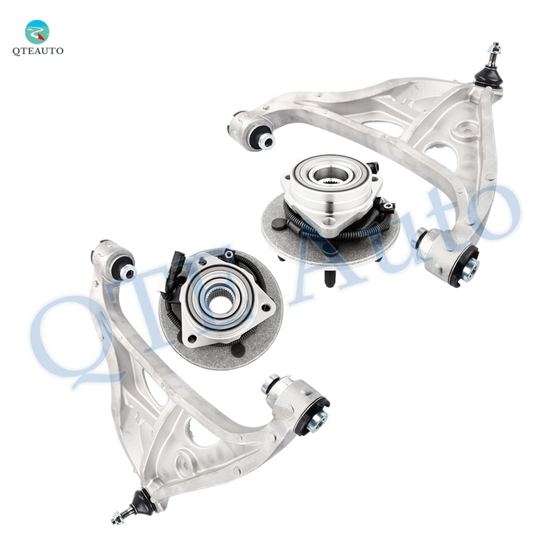 Set of 4 Front Lower Control Arm Ball Joint-Wheel Hub Bearing Assembly For 2004 Ford F-150