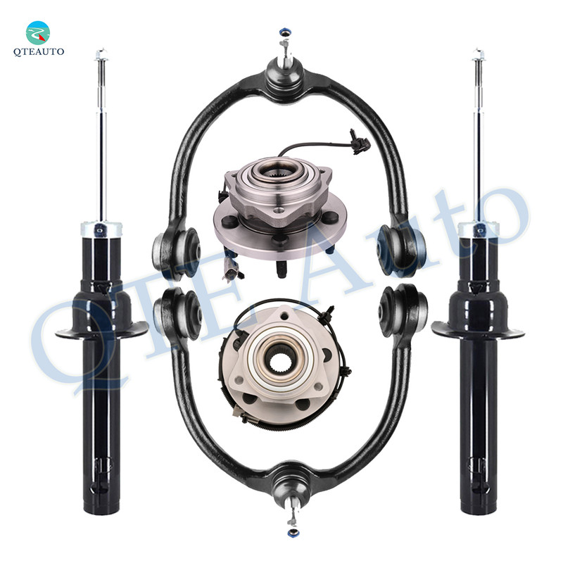 Set of 6 Front Upper Control Arm Ball Joint-Wheel Hub Bearing Assembly-Suspension Strut Assembly For 2006-2010 Jeep Commander