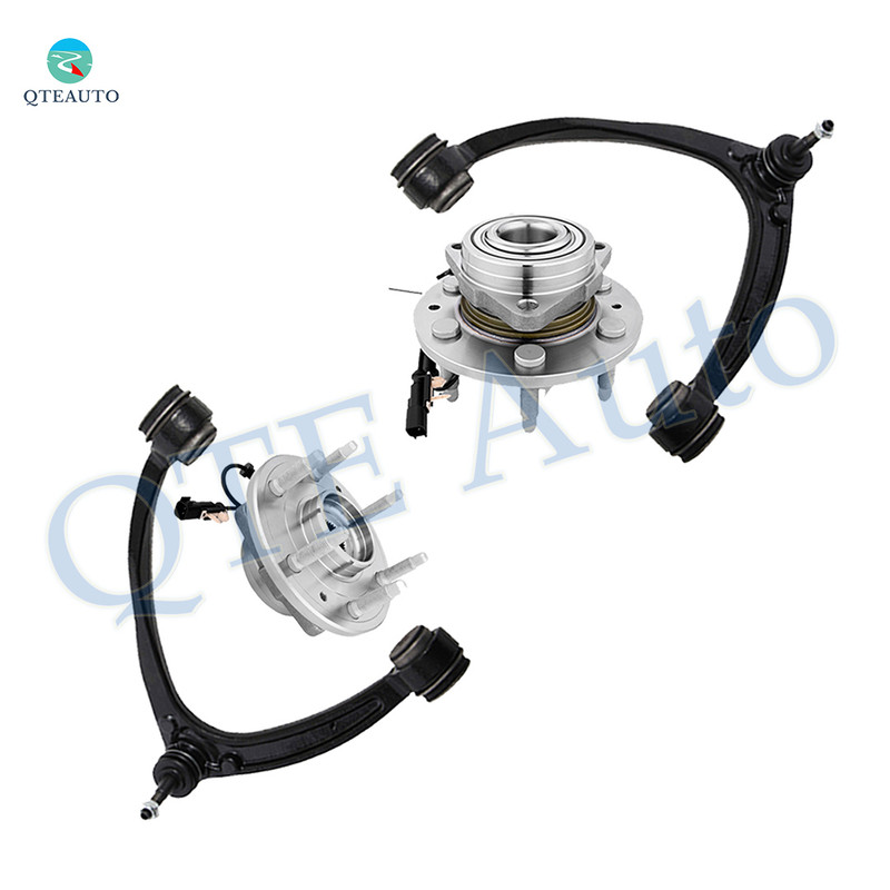 Set of 4 Front Upper Control Arm Ball Joint-Wheel Hub Bearing Assembly For 2014-2016 GMC Sierra 1500