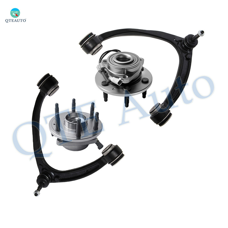 Set of 4 Front Upper Control Arm Ball Joint-Wheel Hub Bearing Assembly For 2014-2016 GMC Sierra 1500