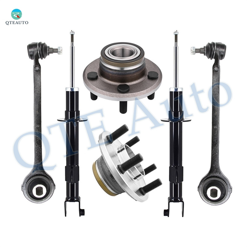 Set of 6 Front Lower Forward Control Arm Ball Joint-Wheel Hub Bearing Assembly-Suspension Strut Assembly For 2005-2008 Dodge Magnum