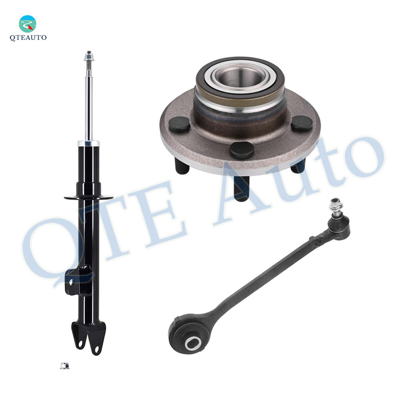 Set of 3 Front Right Lower Forward Control Arm Ball Joint-Wheel Hub Bearing Assembly-Suspension Strut Assembly For 2005-2008 Dodge Magnum RWD