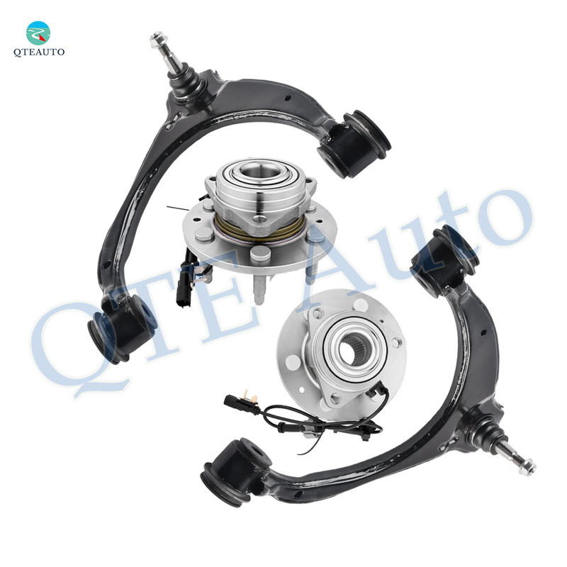 Set of 4 Front Upper Control Arm Ball Joint-Wheel Hub Bearing Assembly For 2019 GMC Sierra 1500 Limited