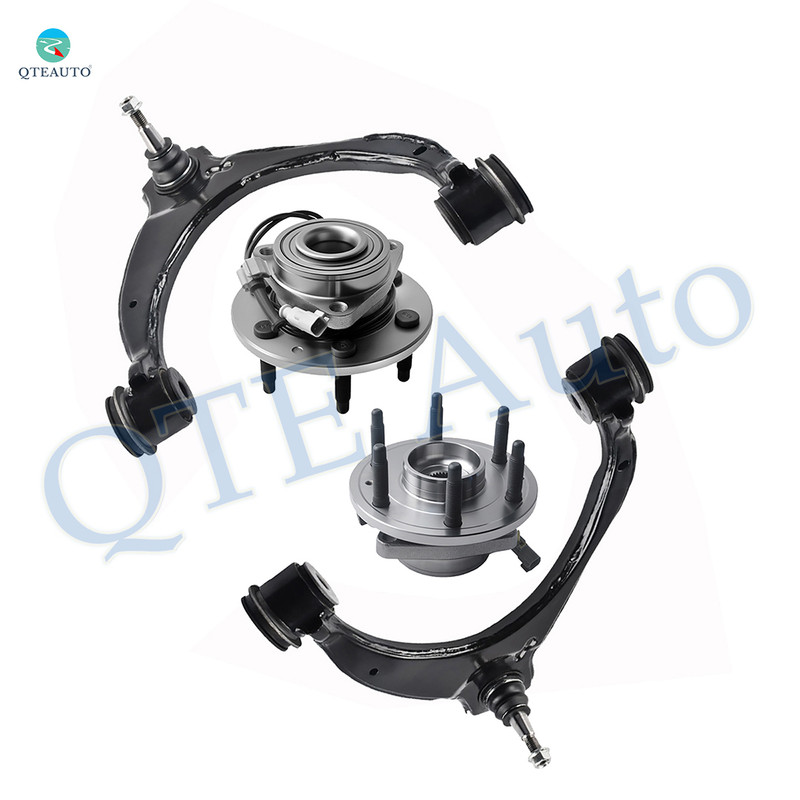 Set of 4 Front Upper Control Arm Ball Joint-Wheel Hub Bearing Assembly For 2015-2020 GMC Yukon XL 4WD