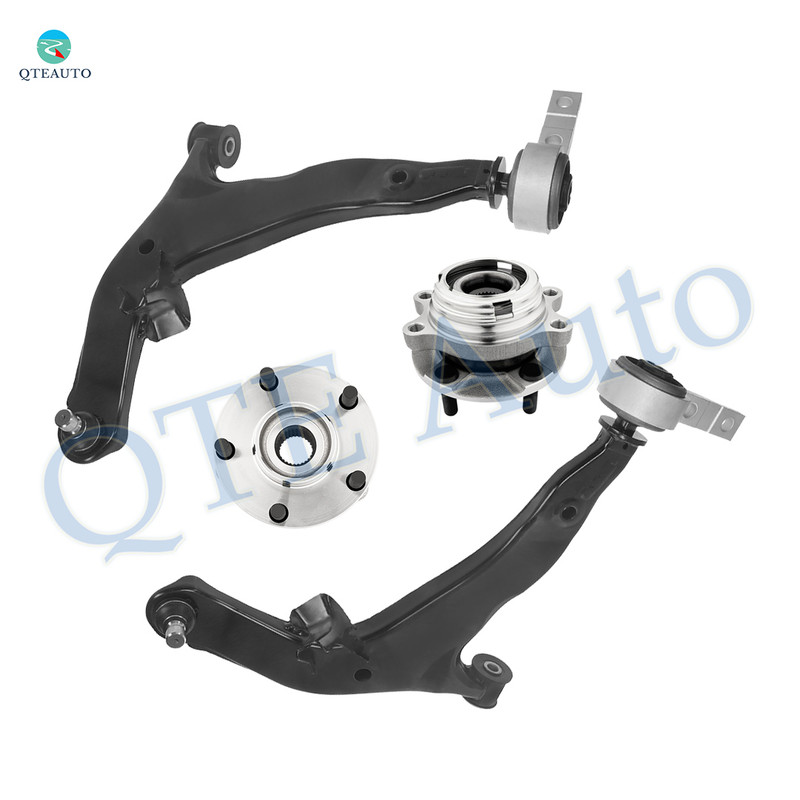 Set of 4 Front Lower Control Arm Ball Joint-Wheel Hub Bearing Assembly For 2003-2007 Nissan Murano