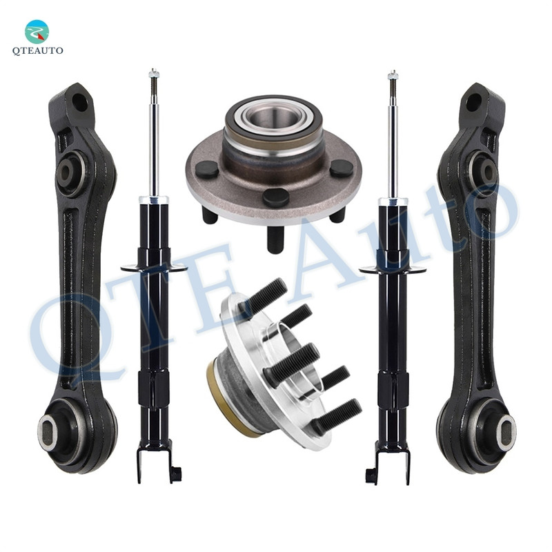 Set of 6 Front Lower Rearward Control Arm-Wheel Hub Bearing Assembly-Suspension Strut Assembly For 2005-2010 Chrysler 300