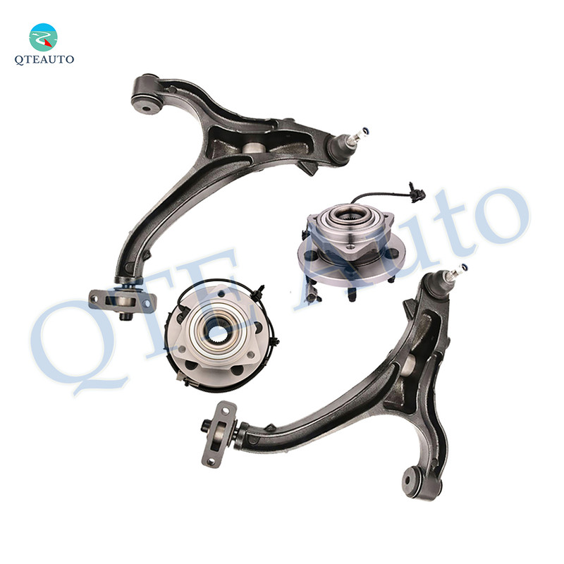 Set of 4 Front Lower Control Arm Ball Joint-Wheel Hub Bearing Assembly For 2006-2010 Jeep Commander