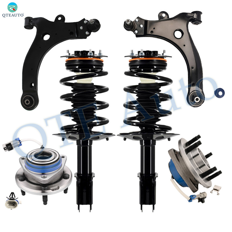 Set of 6 Front Lower Control Arm Ball Joint-Wheel Hub Bearing Assembly-Quick Complete Strut-Coil Spring Assembly For 2000-2005 Chevrolet Impala