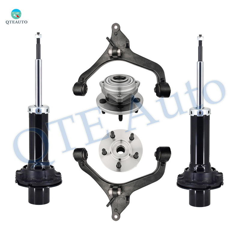 Set of 6 Front Lower Control Arm-Wheel Hub Bearing Assembly-Suspension Strut Assembly For 2002-2005 Jeep Liberty