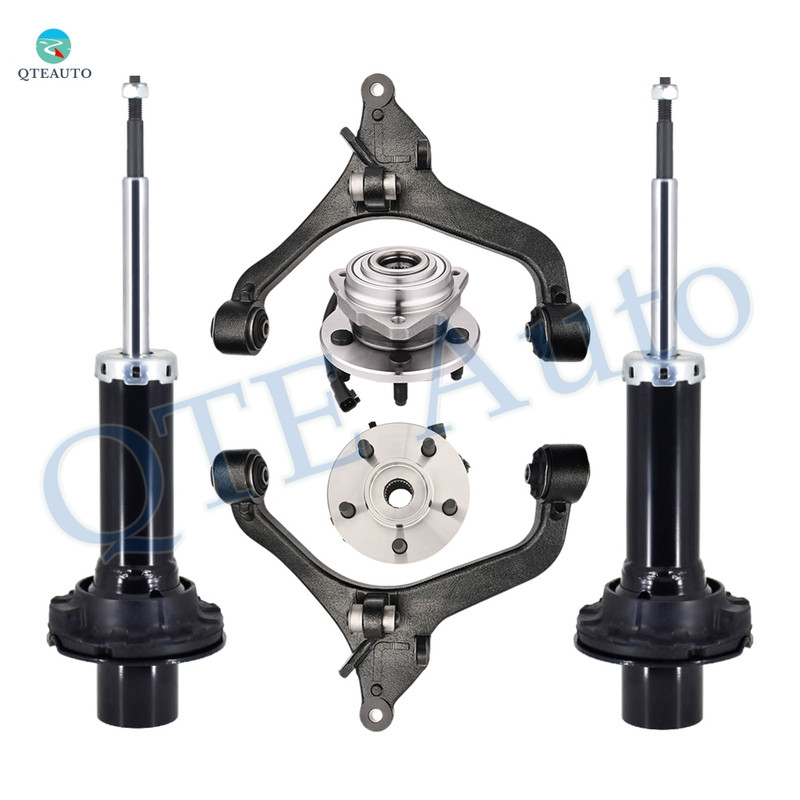 Set of 6 Front Lower Control Arm-Wheel Hub Bearing Assembly-Suspension Strut Assembly For 2002-2007 Jeep Liberty