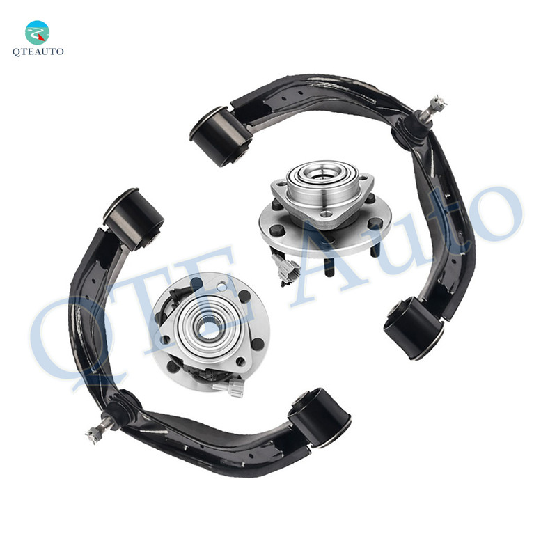 Set of 4 Front Upper Control Arm Ball Joint-Wheel Hub Bearing Assembly For 2004-2007 Infiniti QX56