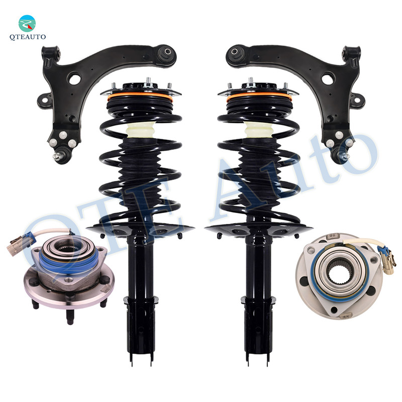 Set of 6 Front Lower Control Arm Ball Joint-Wheel Hub Bearing Assembly-Quick Complete Strut-Coil Spring Assembly For 1997-2001 Buick Regal