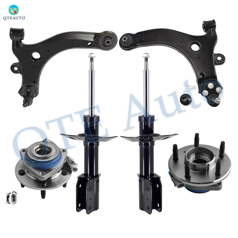 Set of 6 Front Lower Control Arm Ball Joint-Wheel Hub Bearing Assembly-Suspension Strut Assembly For 1999-2001 Pontiac Grand Prix