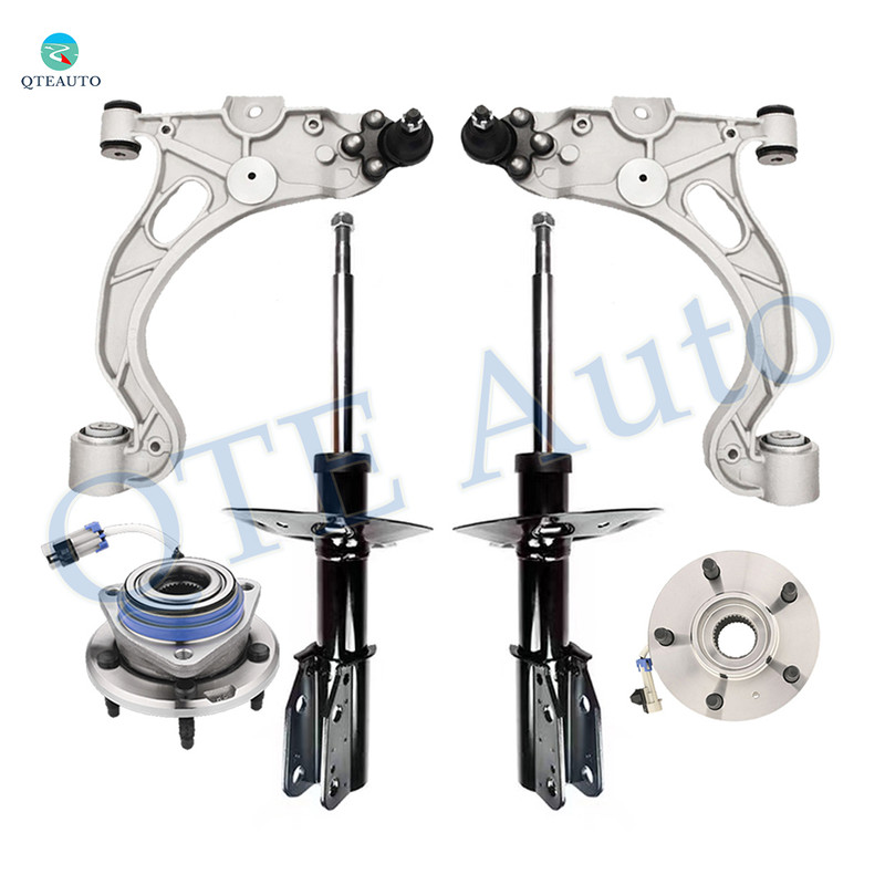 Set of 6 Front Lower Control Arm Ball Joint-Wheel Hub Bearing Assembly-Suspension Strut Assembly For 1998-2005 Buick Park Avenue