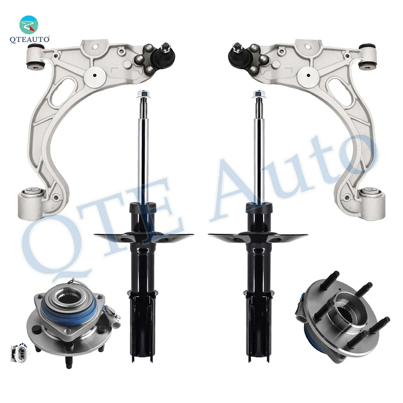 Set of 6 Front Lower Control Arm Ball Joint-Wheel Hub Bearing Assembly-Suspension Strut For 1998 1999 Buick Riviera