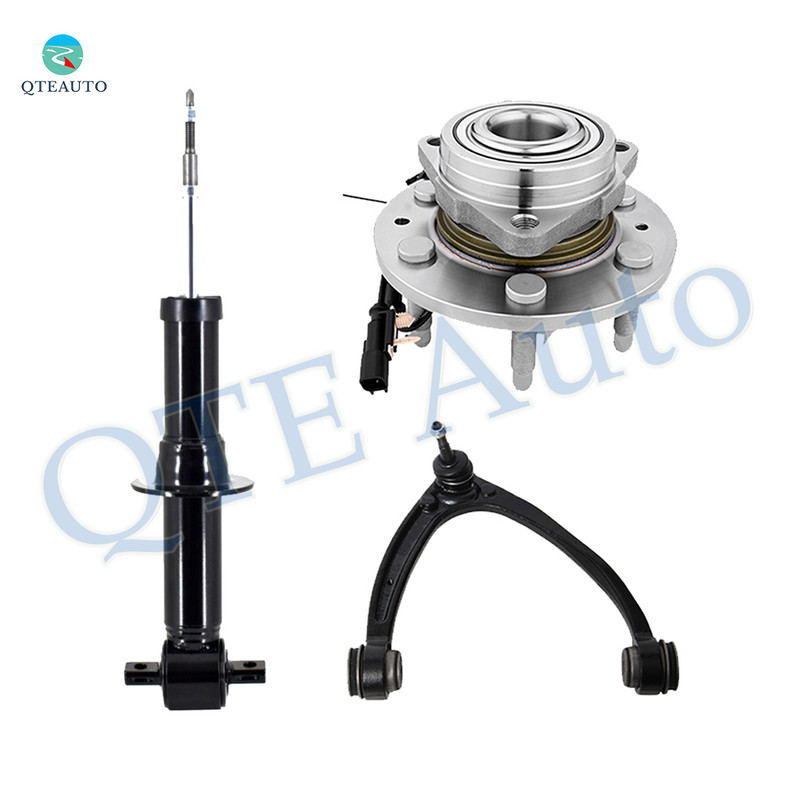 Set of 3 Front Right Upper Control Arm Ball Joint-Wheel Hub Bearing Assembly-Suspension Strut Assembly For 2015 2016 Cadillac Escalade