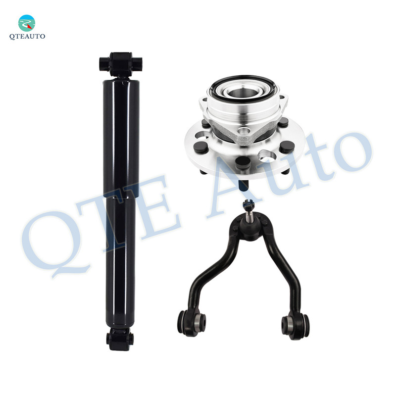 Set of 3 Front Right Upper Control Arm Ball Joint-Wheel Hub Bearing Assembly-Shock Absorber For 1988-1994 Chevrolet K1500