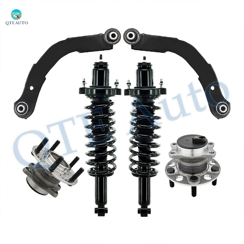 Set of 6 Rear Upper Control Arm-Wheel Hub Bearing Assembly-Quick Complete Strut-Coil Spring Assembly For 2011-2015 Jeep Compass