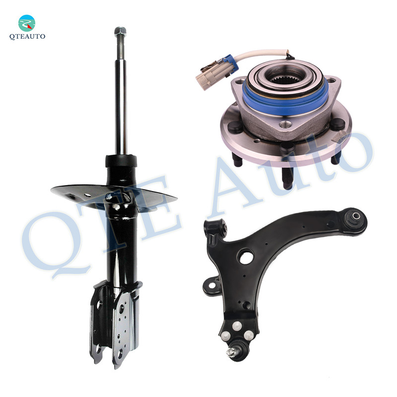 Set of 3 Front Right Lower Control Arm Ball Joint-Wheel Hub Bearing Assembly-Suspension Strut Assembly For 1997-2001 Chevrolet Venture