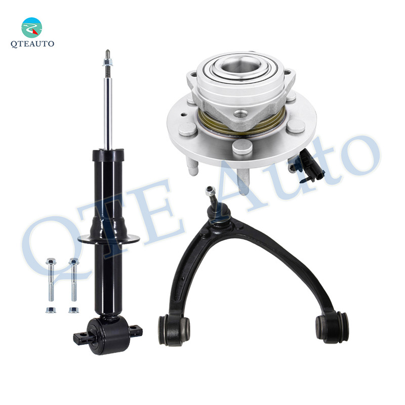 Set of 3 Front Right Upper Control Arm Ball Joint-Wheel Hub Bearing Assembly-Suspension Strut Assembly For 2007-2013 GMC Sierra 1500