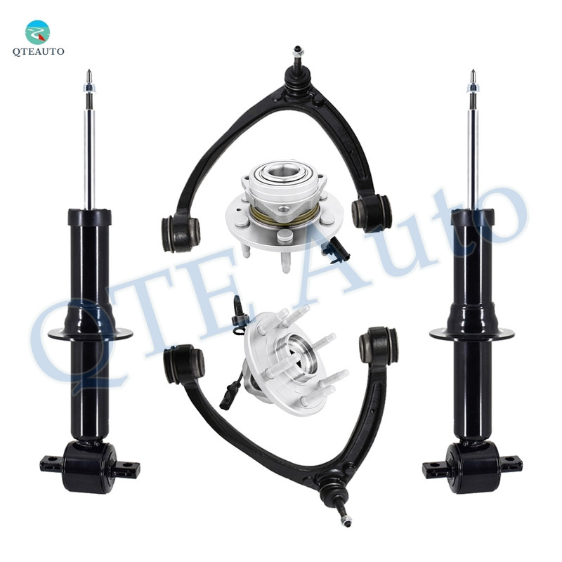 Set of 6 Front Upper Control Arm Ball Joint-Wheel Hub Bearing Assembly-Suspension Strut Assembly For 2007-2013 GMC Sierra 1500